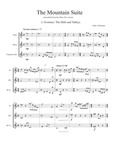 The Mountain Suite for mixed woodwind trio