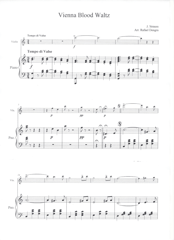 Vienna Blood Waltz (arr. Rafael Dengra)