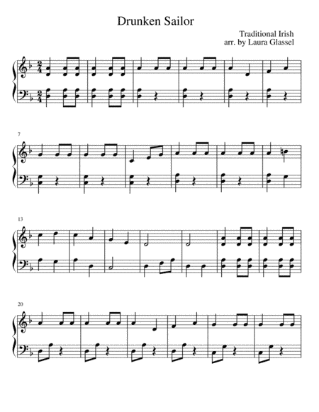 Drunken Sailor (arr. Laura Glassel)