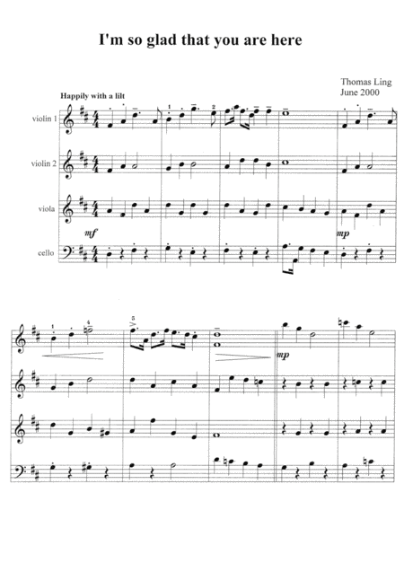 String Quartet "I'm so Glad"