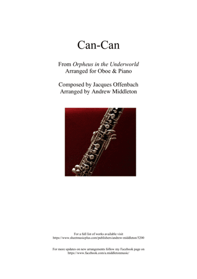 Can-Can arranged for Oboe and Piano (arr. Andrew Middleton)