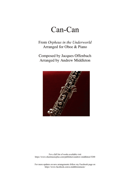 Can-Can arranged for Oboe and Piano (arr. Andrew Middleton)
