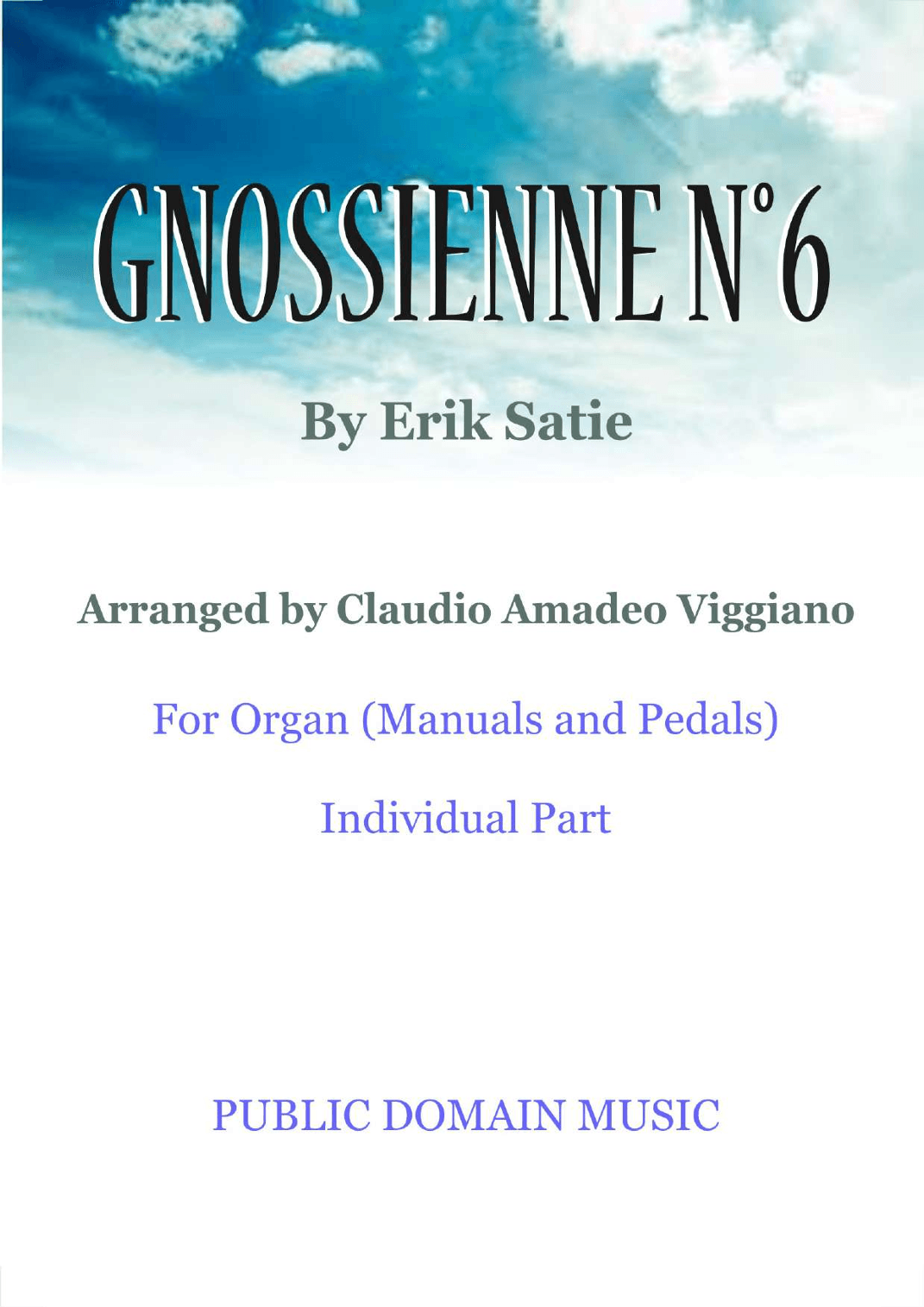 Gnossienne n°6 (arr. Claudio Amadeo Viggiano)
