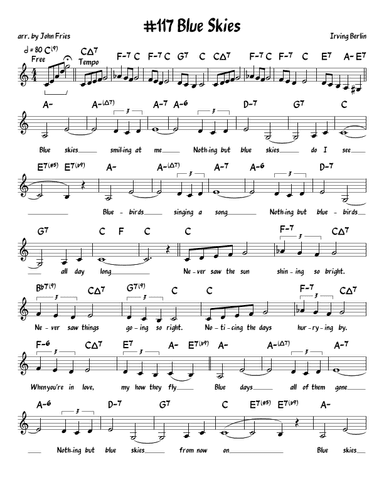 Blue Skies (arr. John Fries)