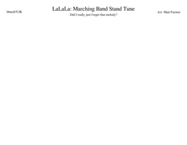 Lalala (arr. Matt Farmer)