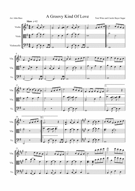A Groovy Kind Of Love (arr. John Bass - Music & Strings)