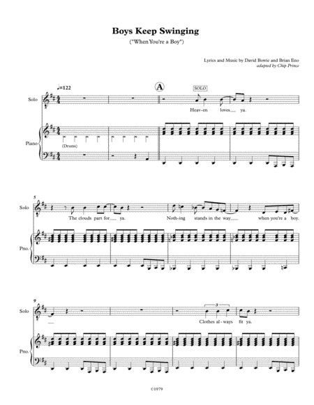 Boys Keep Swinging (arr. Chip Prince)