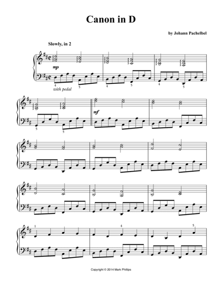 Canon in D (Pachelbel Canon) (arr. Mark Phillips)