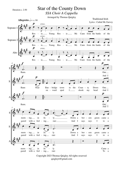 Star of the County Down (arr. Thomas Quigley)