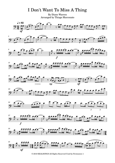 I Don't Want To Miss A Thing (arr. Thiago Marconato)