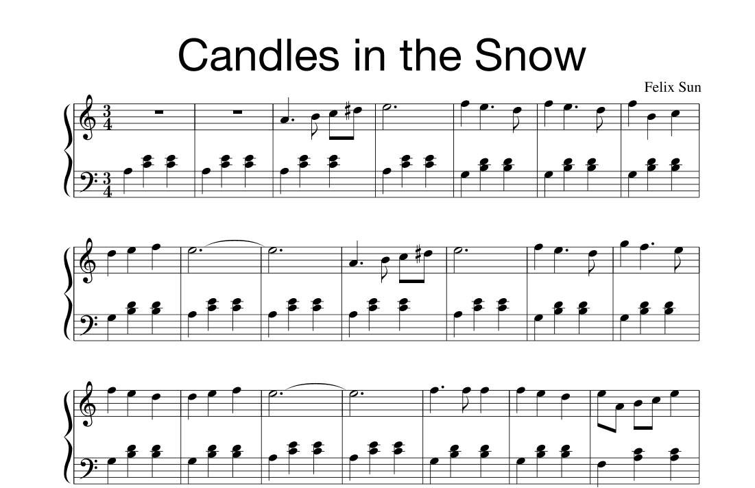 Candles in the Snow (Piano Solo) - Felix Sun