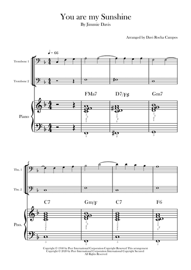 You Are My Sunshine (arr. Davi Rocha Campos)