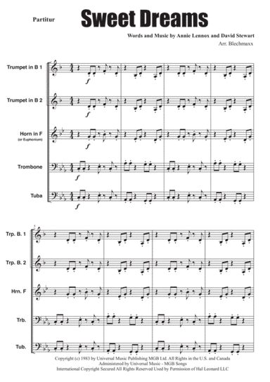 Sweet Dreams (Are Made Of This) (arr. Blechmaxx)