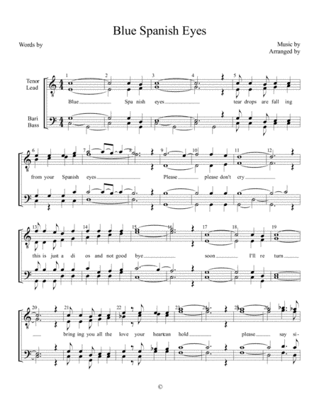 Spanish Eyes (arr. Nate Peplinski)