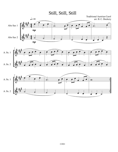 Still, Still, Still (Alto Sax Duet) (arr. B. C. Dockery)