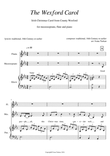 The Wexford Carol for mezzosopran, flute and piano (arr. Ivana Tuskan)