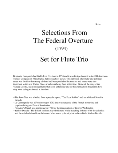 1794! Federal Overture for Flute Trio (arr. John Gibson)