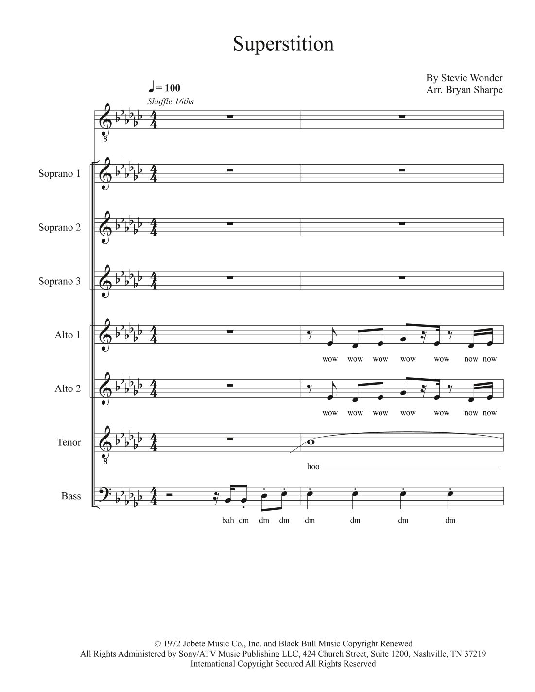 Superstition (arr. Bryan Sharpe)