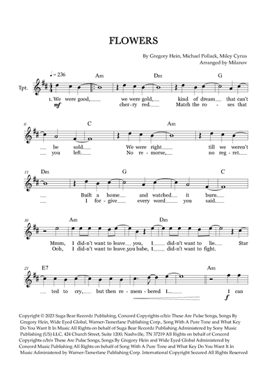 Flowers (arr. Milanov)