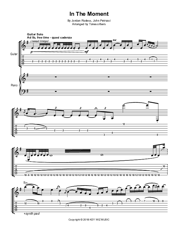 In the Moment (arr. Tunescribers)