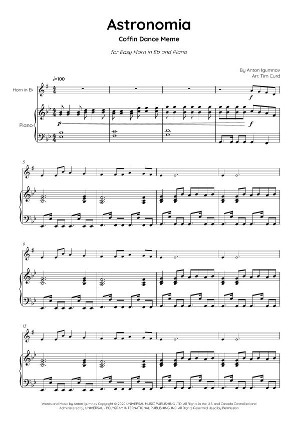 Astronomia (arr. Tim Curd)