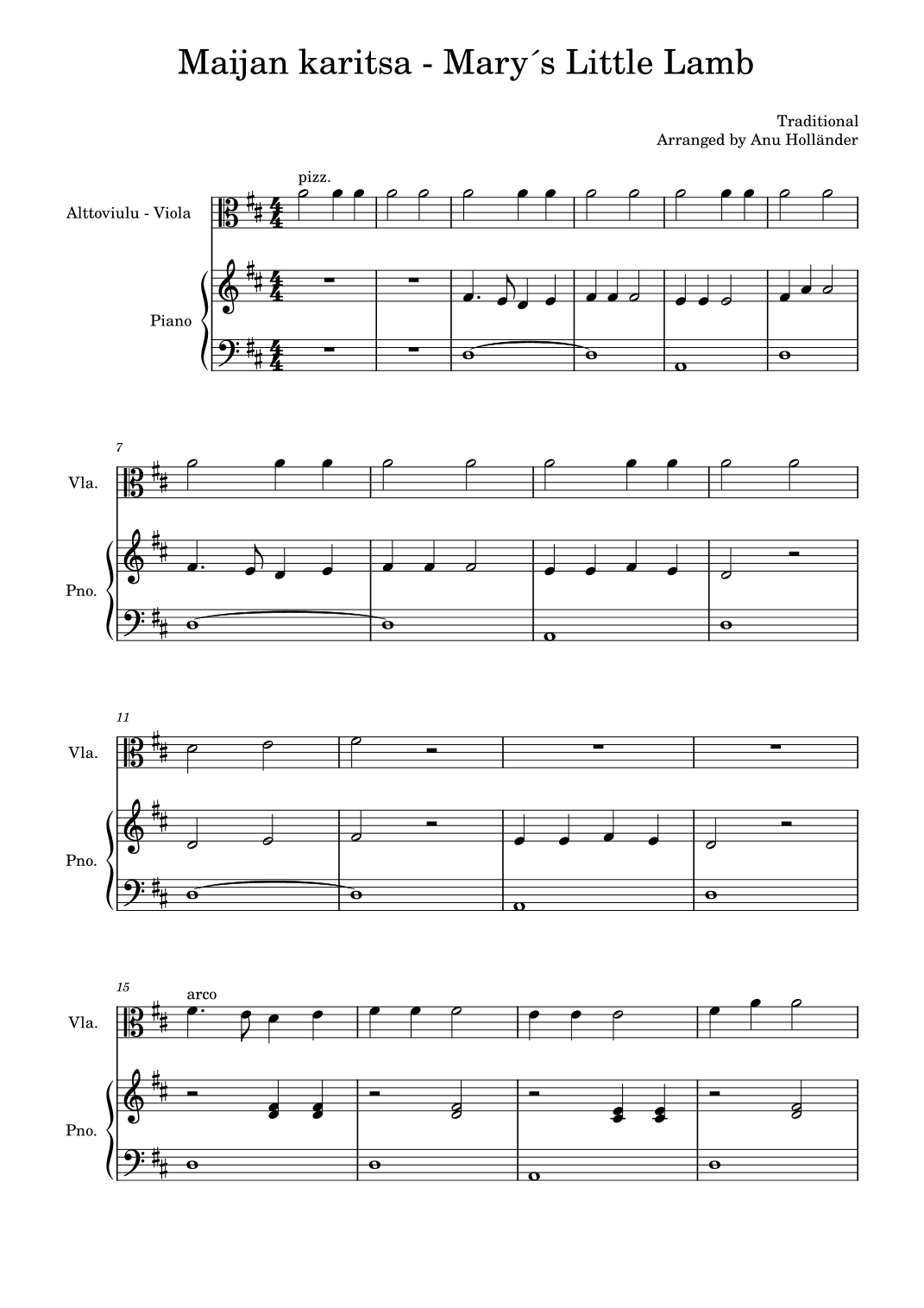Soittosalkku: Maijan karitsa - Mary´s Little Lamb (arr. Anu Holländer)