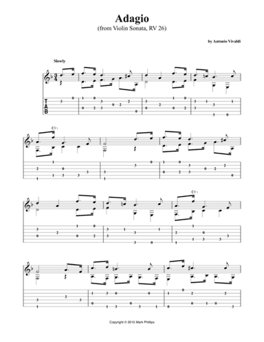 Adagio (from Violin Sonata, RV 26) (arr. Mark Phillips)