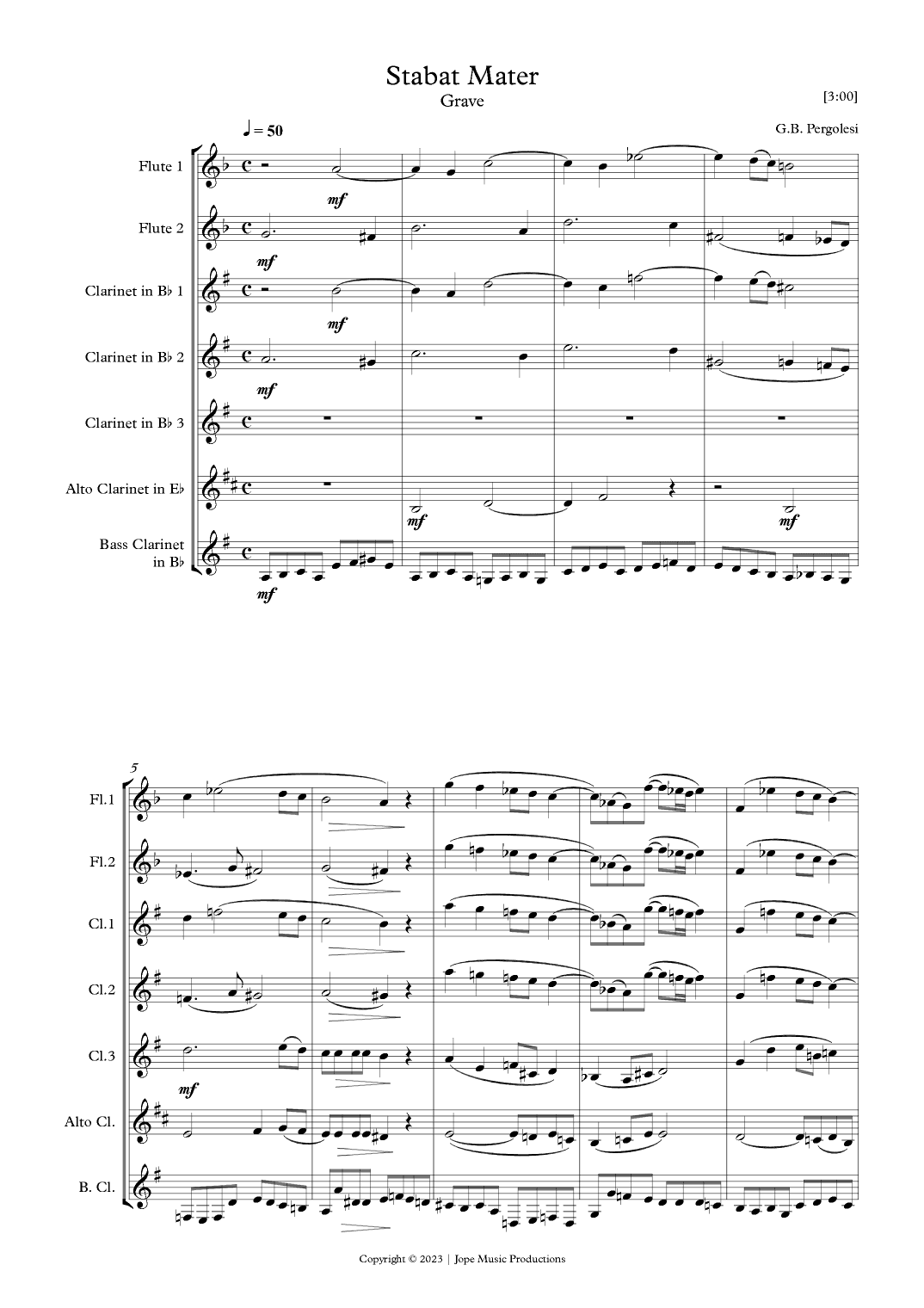 Stabat Mater (arr. Jope)