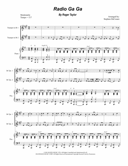 Radio Ga Ga (arr. Stephen DeCesare)