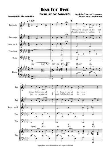 Tea For Two (arr. Jhonata Lino)