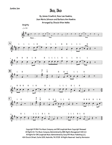 Iko Iko (arr. Shaula Kitan Walko)