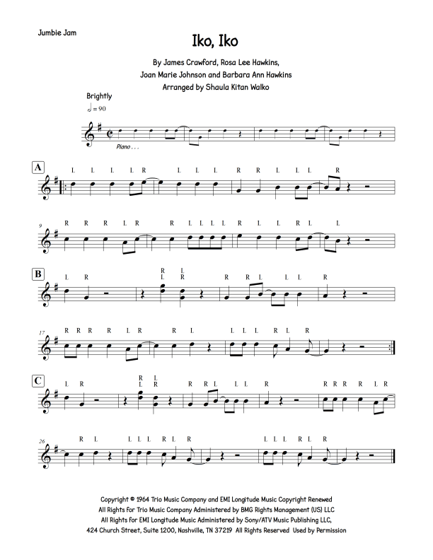 Iko Iko (arr. Shaula Kitan Walko)