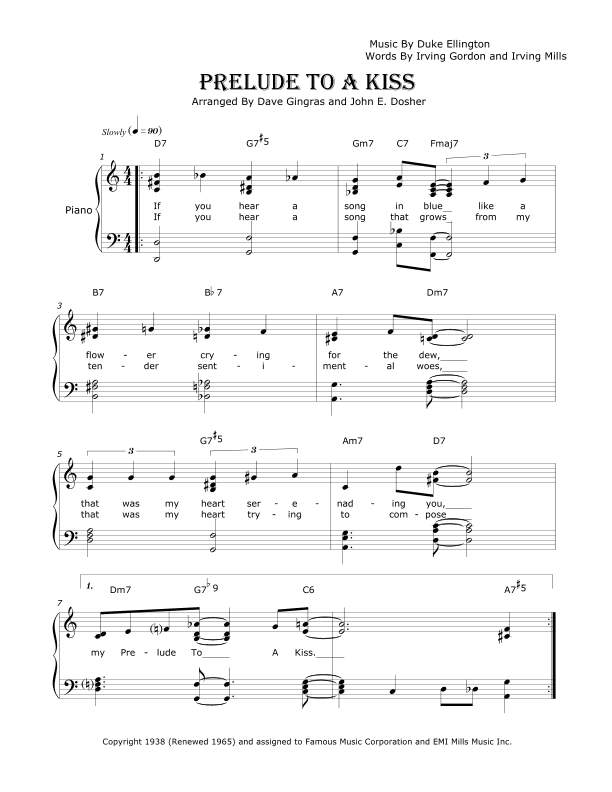 Prelude To A Kiss (arr. Dave Gingras and John E. Dosher)