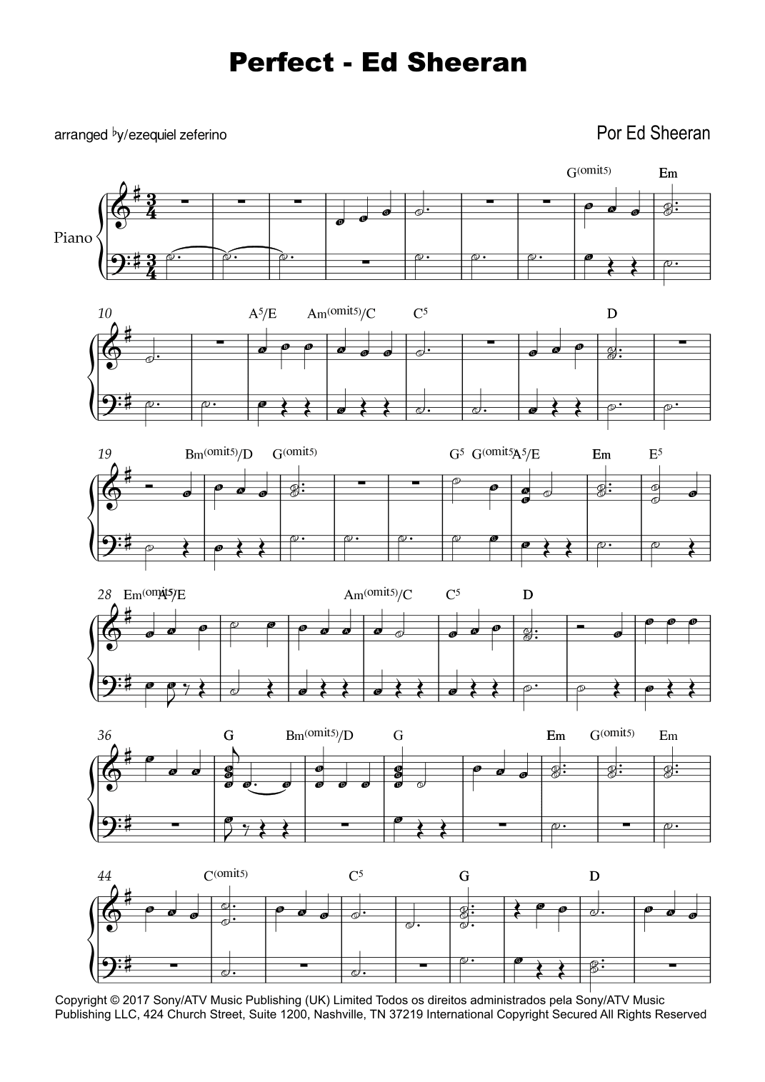 Perfect (arr. by ezequiel)