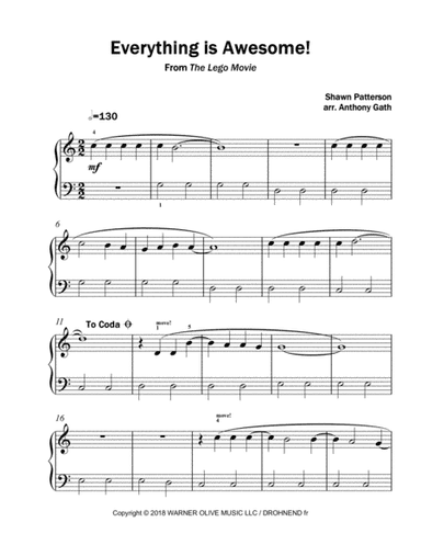 Everything Is Awesome (awesome Remixx!!!) (arr. Anthony Gath)