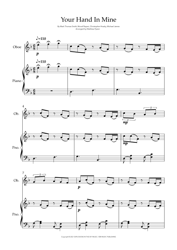 Your Hand In Mine (arr. Matthew pyeon)