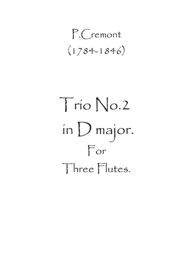 Trio No.2 in D maj. Op.13 (arr. Spence Bundy)