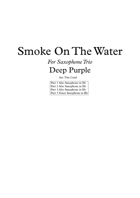 Smoke On The Water (arr. Tim Curd)