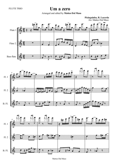 Um a zero - FLUTE TRIO (arr. Matteo Dal Maso)