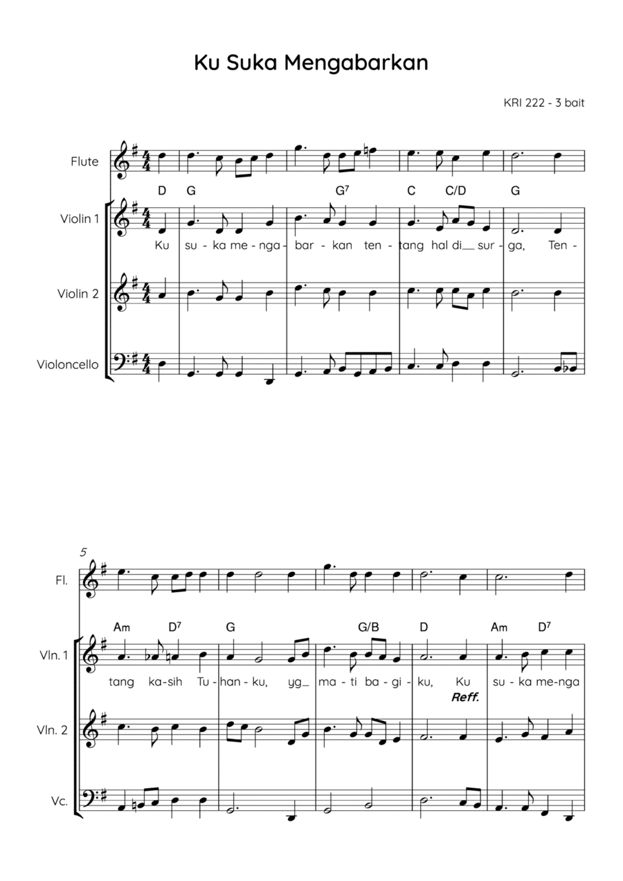 I Love to Tell the Story / 'Ku Suka Mengabarkan (arr. Angie Wiranata)