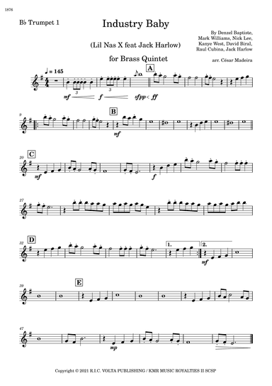 Industry Baby (arr. César Madeira)