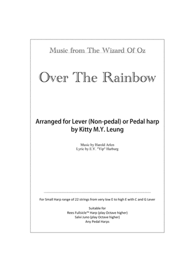 Over The Rainbow (from The Wizard Of Oz) (arr. Kitty Leung)