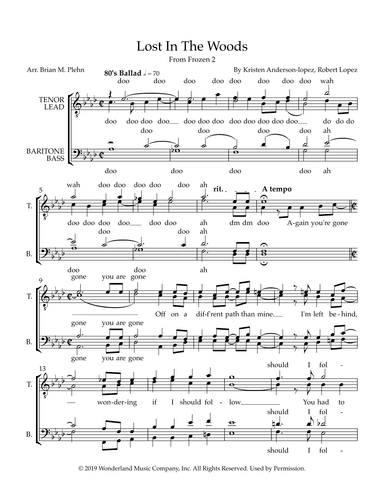 Lost In The Woods (arr. Arr. Brian M. Plehn)