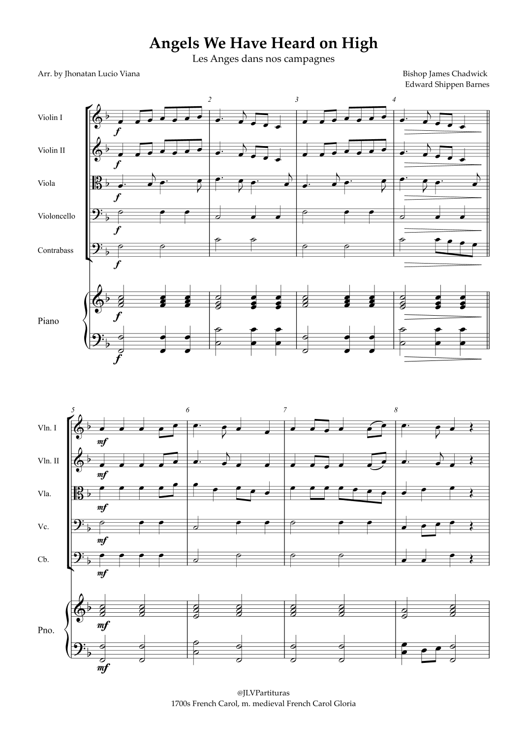 Angels We Have Heard on High (arr. Jhonatan Lucio Viana)