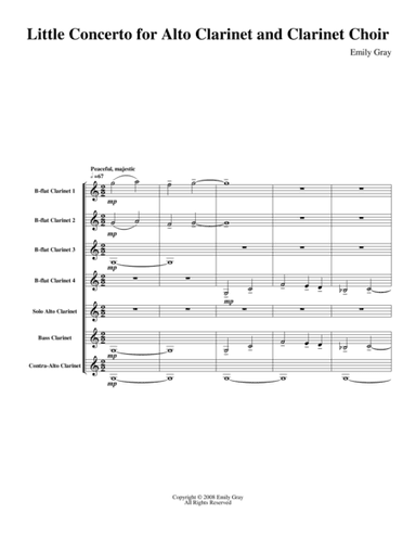 Little Concerto for Alto Clarinet and Clarinet Choir (Score)