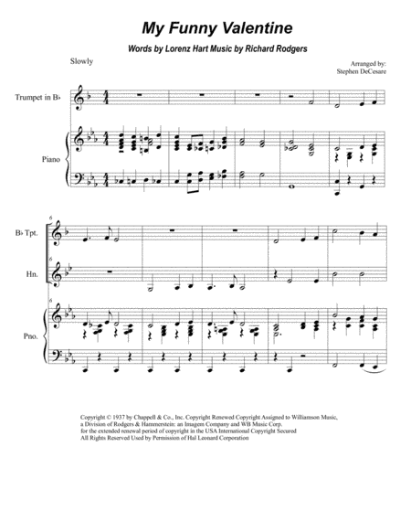 My Funny Valentine (arr. Stephen DeCesare)