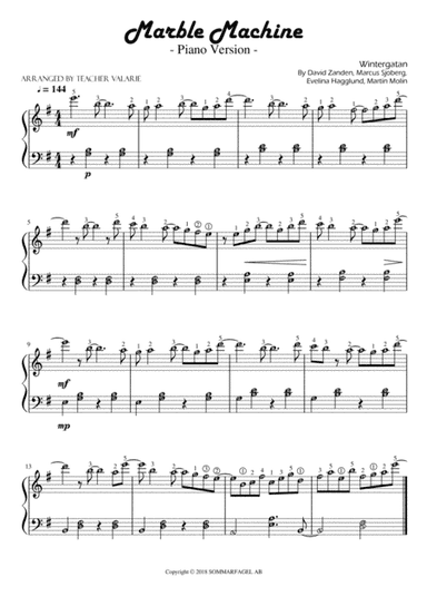 Marble Machine (arr. Harmony Valarie @ Teacher Valarie)