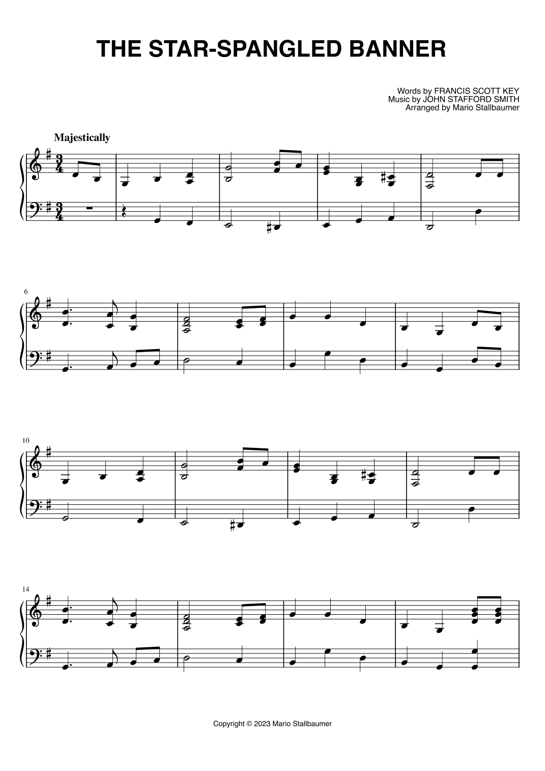The Star-Spangled Banner (arr. Mario Stallbaumer)