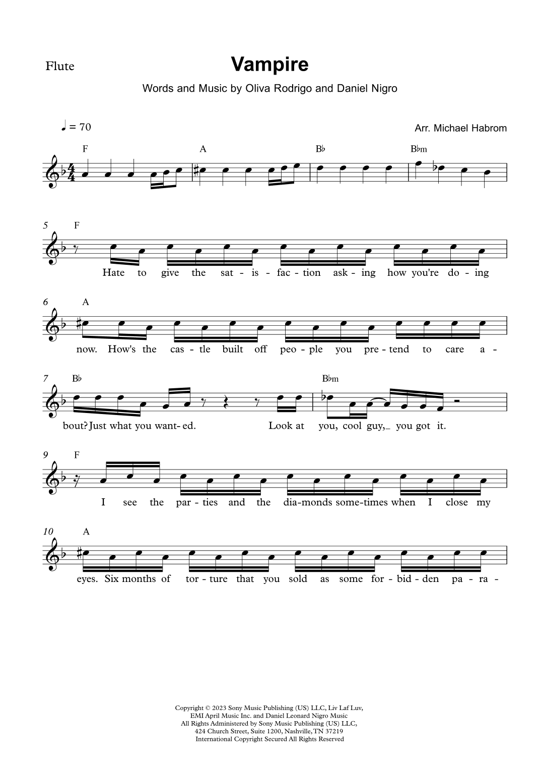 Vampire (arr. Michael Habrom)