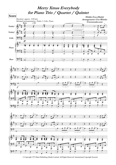 Merry Xmas Everybody (arr. Uwe Roessler / Rössler / Rassler)